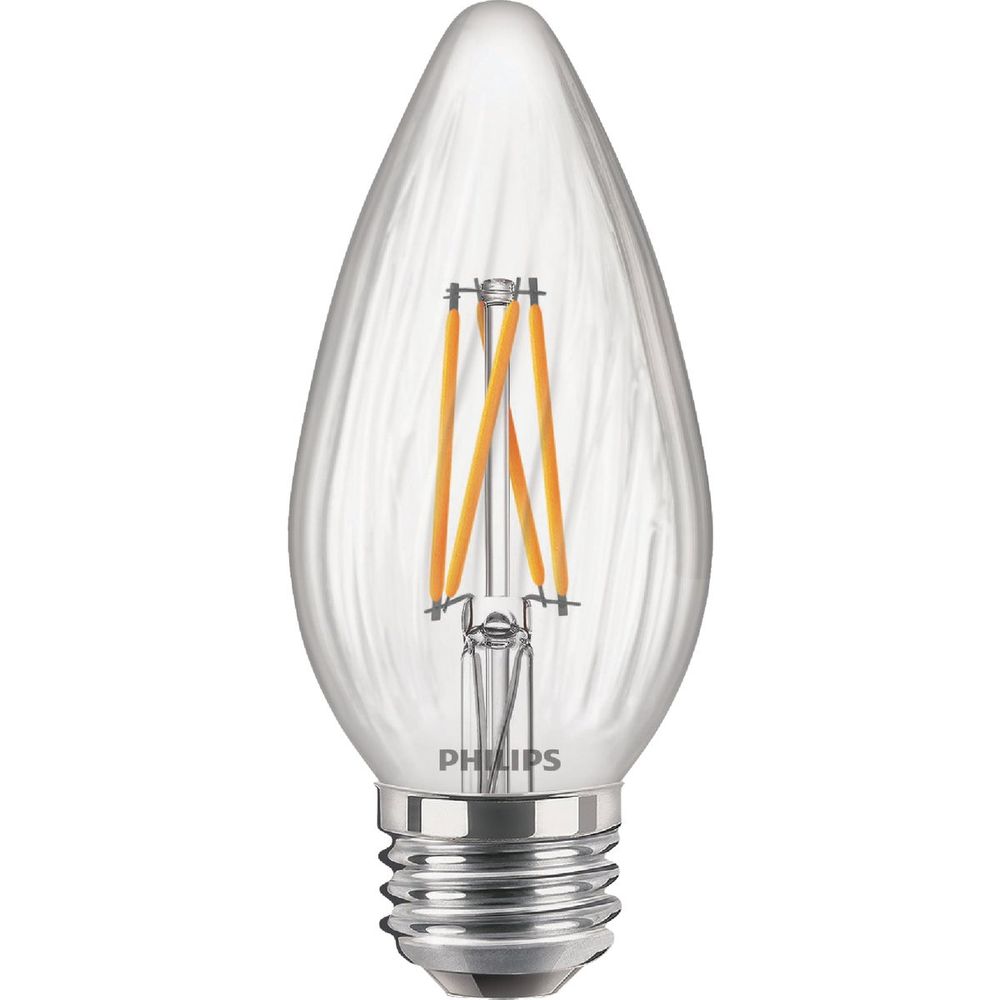 Philips Warm Glow 60W Equivalent Soft White F15 Medium Dimmable Post LED Decorative Light Bulb