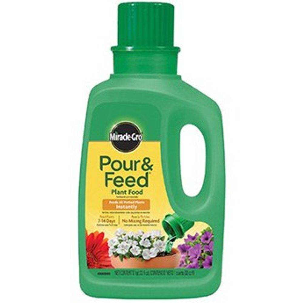 Miracle-Gro Ready-To-Use Pour & Feed Liquid Plant Food, 1 qt.