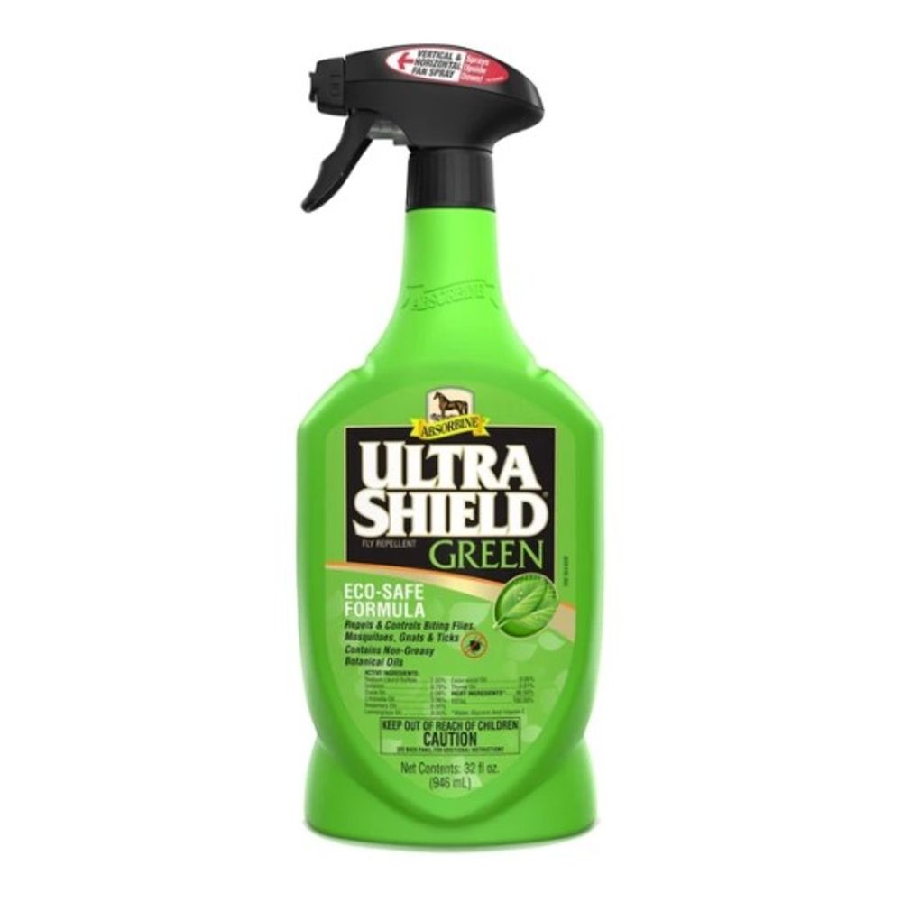 Absorbine, UltraShield Green Natural Fly Repellent for Horses, 32 oz