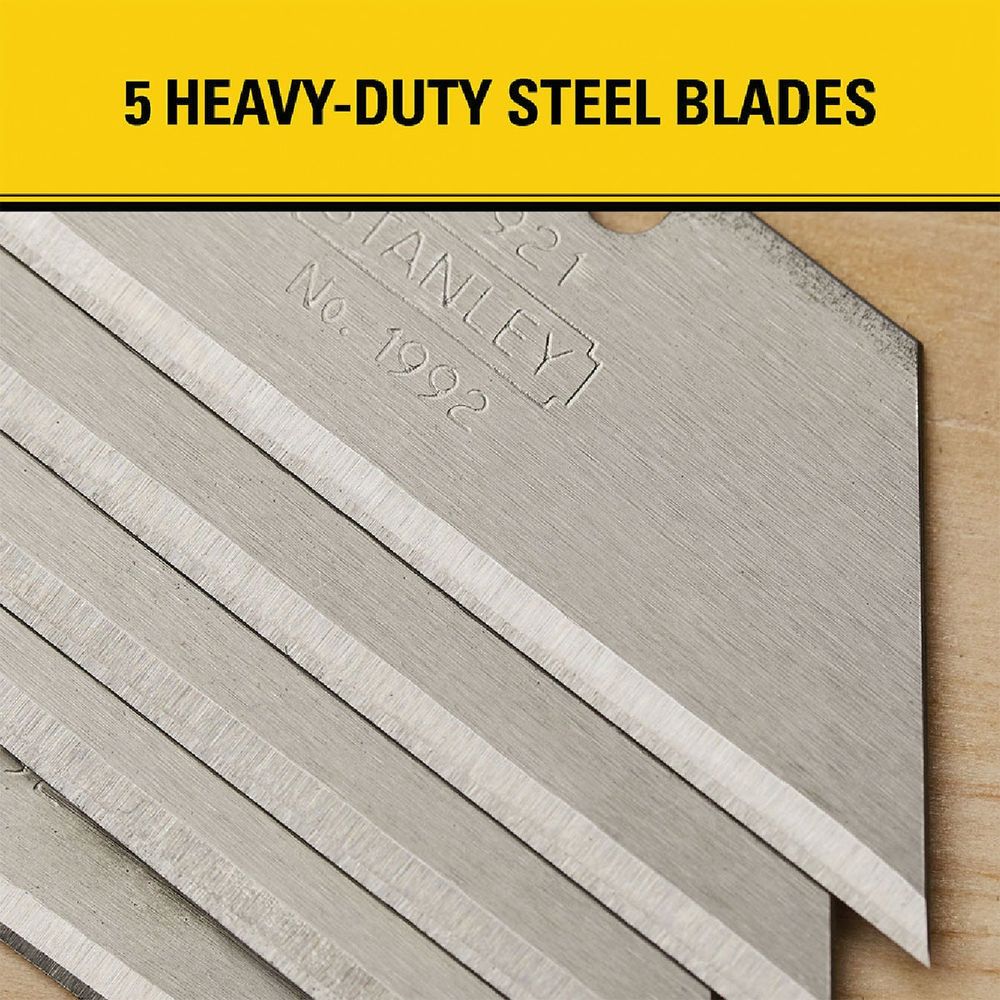 Stanley 2-Point Heavy-Duty 2-7/16 In. Utility Knife Blade (5-Pack)