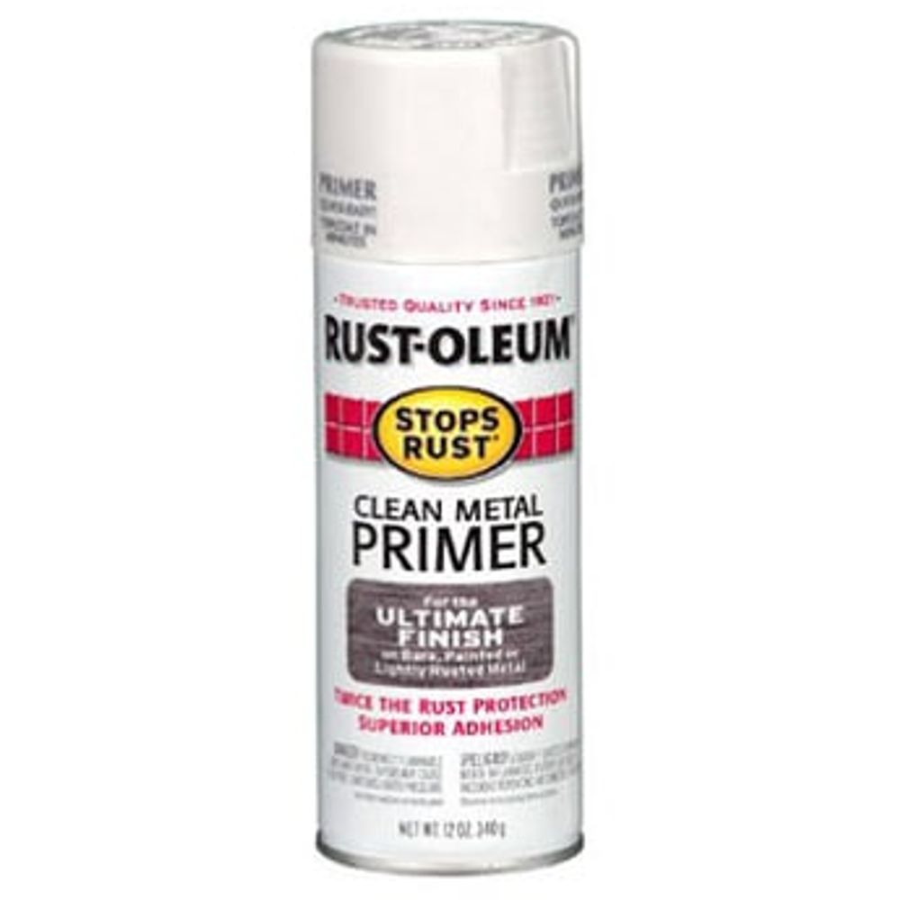 Rust-Oleum Metal Spray Primer, White, 12 oz.