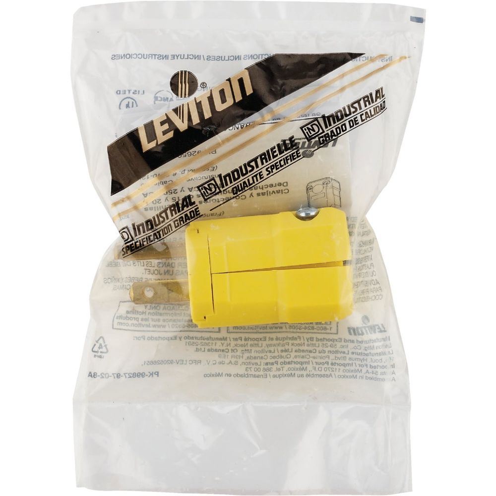 Leviton 15A 125V 3-Wire 2-Pole Python Cord Plug 