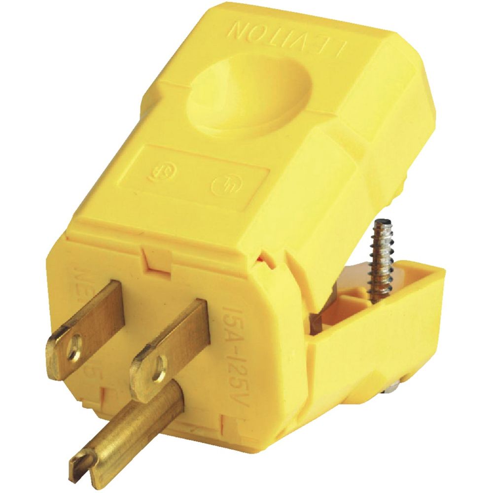 Leviton 15A 125V 3-Wire 2-Pole Python Cord Plug 