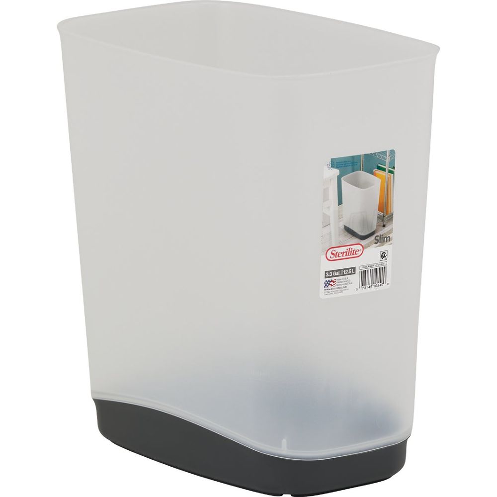 Sterilite 3.3 Gal. Rectangular Slim Wastebasket