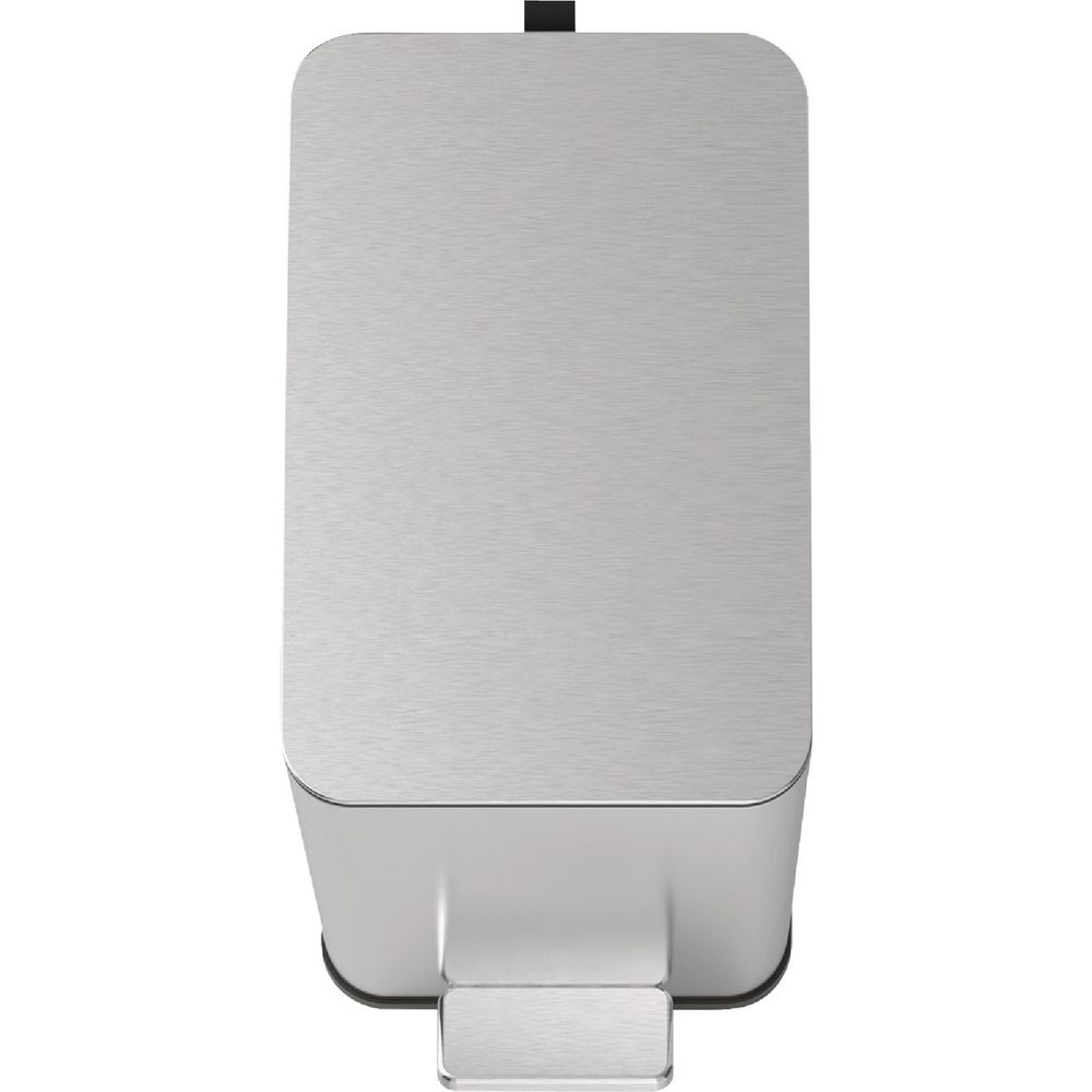 Ninestars 2.6 Gal. Slim Brushed Stainless Steel Pedal Trash Can