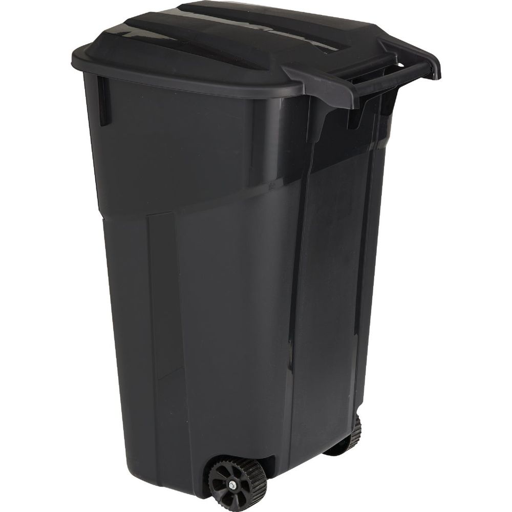 United Solutions Rough and Rugged 32 Gal. Wheeled Trash Can with Attached Lid
