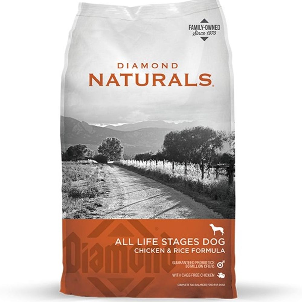 Diamond Naturals, All Life Stages Chicken & Rice Dog Food, 40 lb