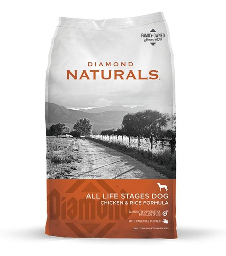 Diamond Naturals, All Life Stages Chicken & Rice Dog Food, 40 lb