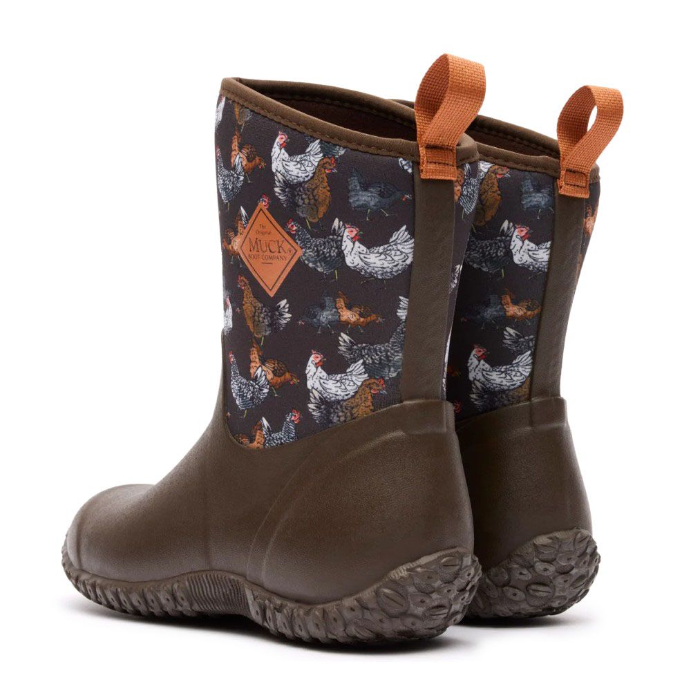 Muck Boot, Ladies Brown Chicken Print Muckster II Mid Boot