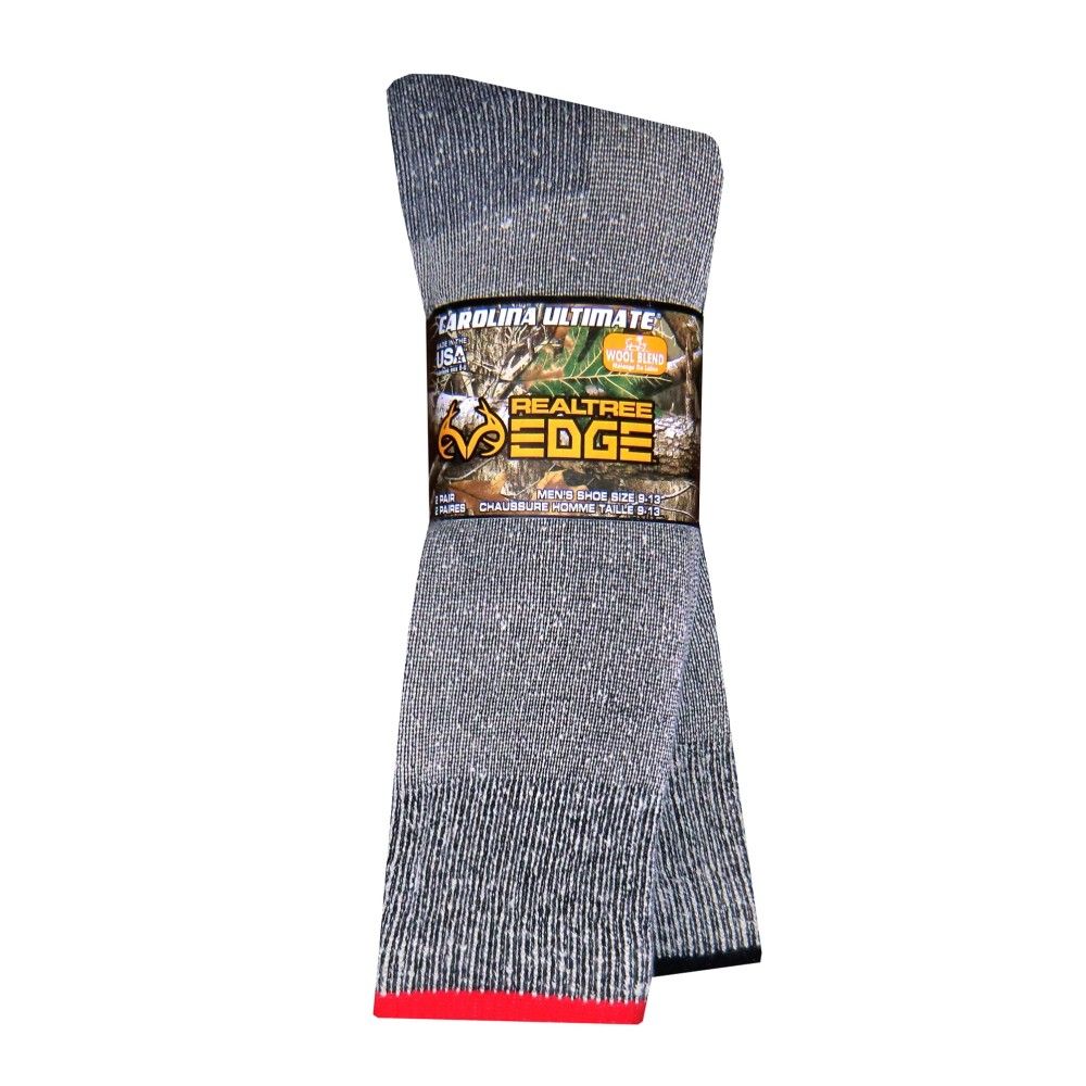 RealTree, Men's EDGE Wool Blend Sock, 2 pk
