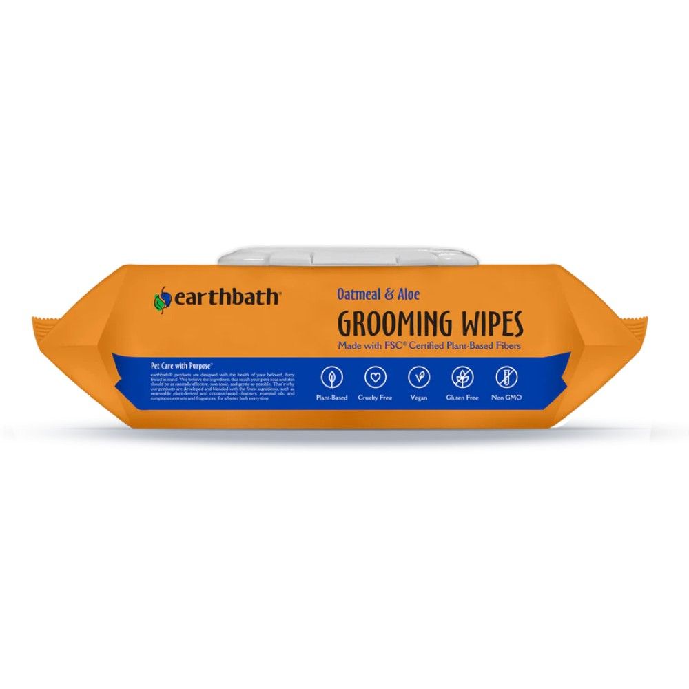 Earthbath, Oatmeal & Aloe Pet Grooming Wipes, 100 ct
