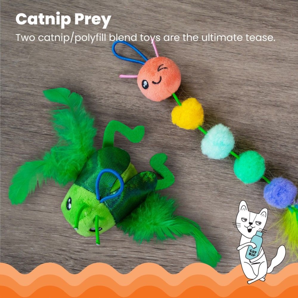 Outward Hound, Tail Teaser Ground Prey Interactive Cat Wand Toy