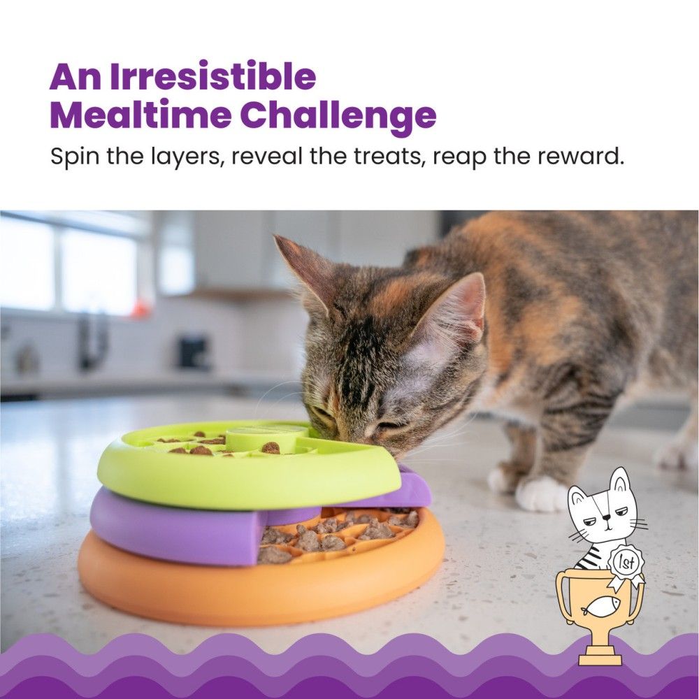 Outward Hound, Kitty Lickin' Layers Cat Fun Feeder Treat Puzzle
