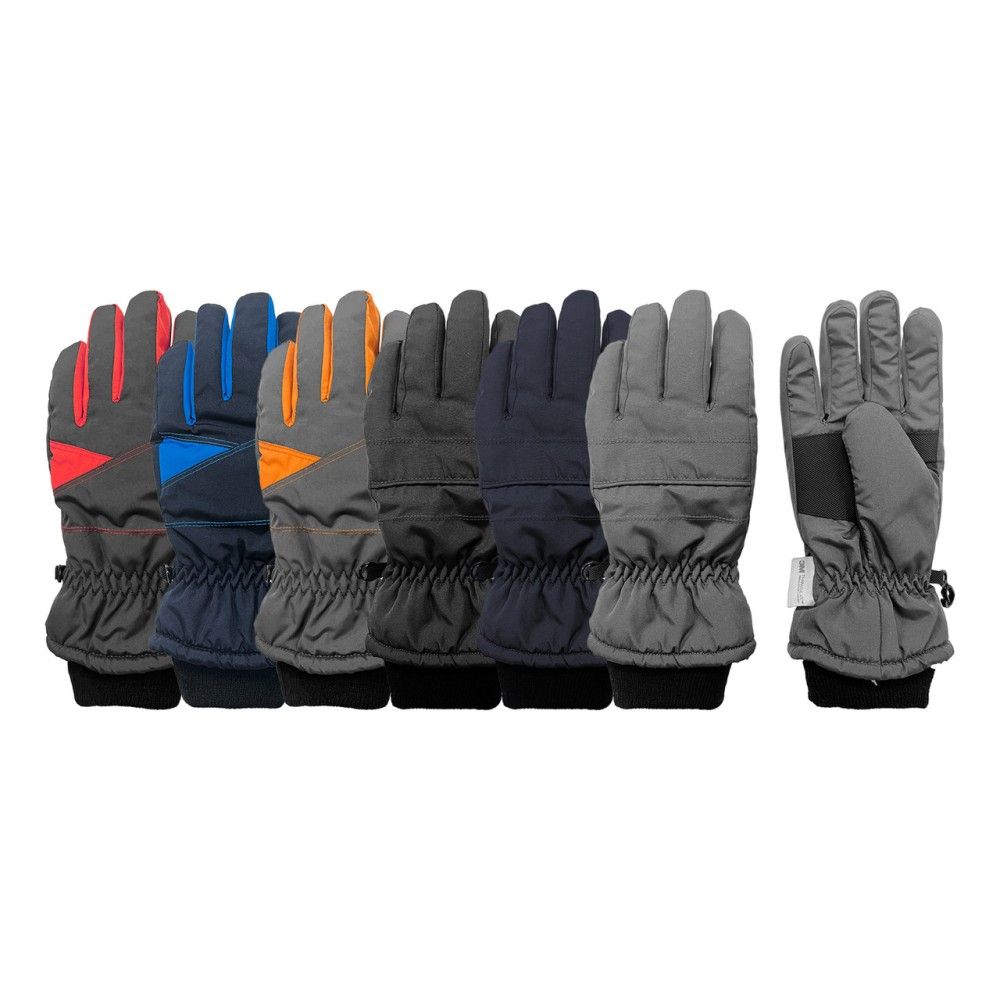 GRAND SIERRA, Kid's Assorted Taslon Thinsulate Ski Glove