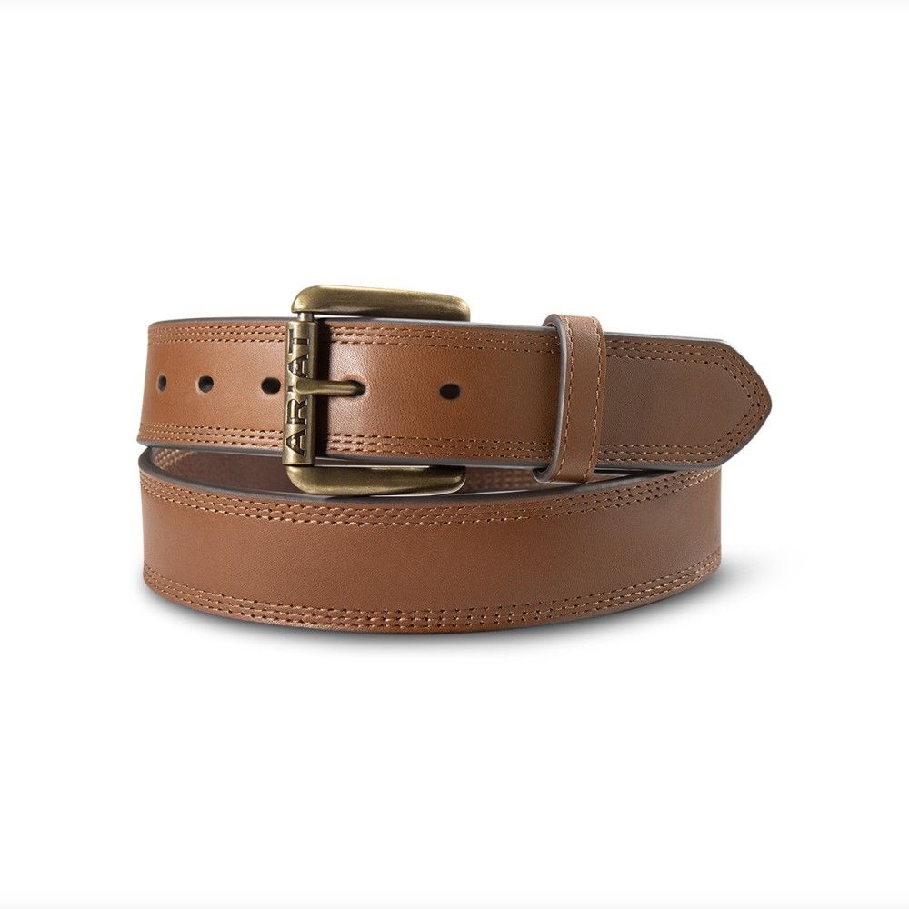 Ariat, Men's Brown Work Triple Stitch Belt