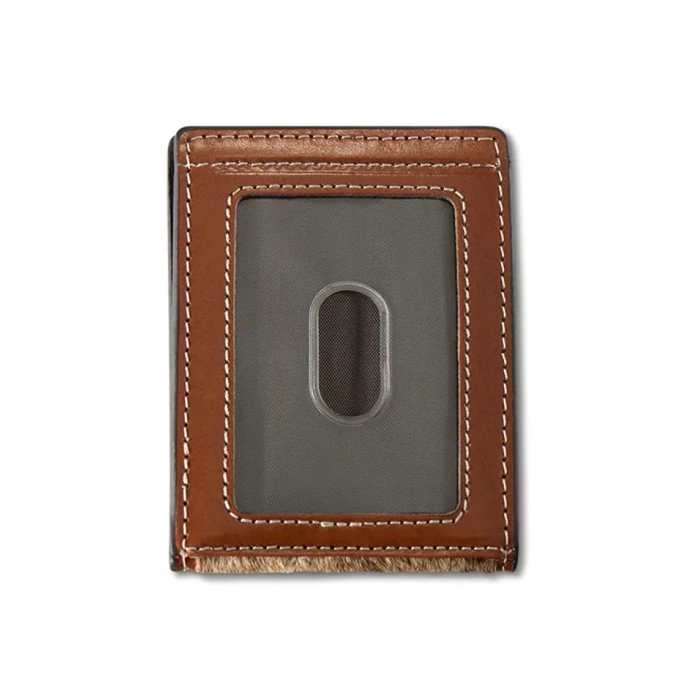 Ariat, Men's Brown Calf Hair Money Clip Wallet