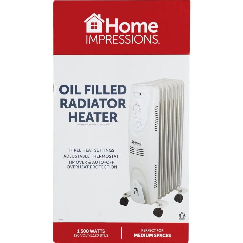 Home Impressions, 1500W 120V Oil Filled Radiator Heater