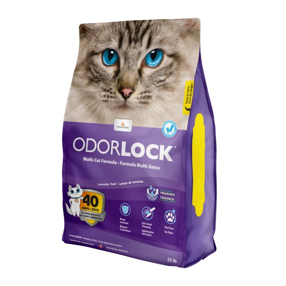 ODORLOCK, Lavender Field Scent Clumping Cat Litter, 25 lb 
