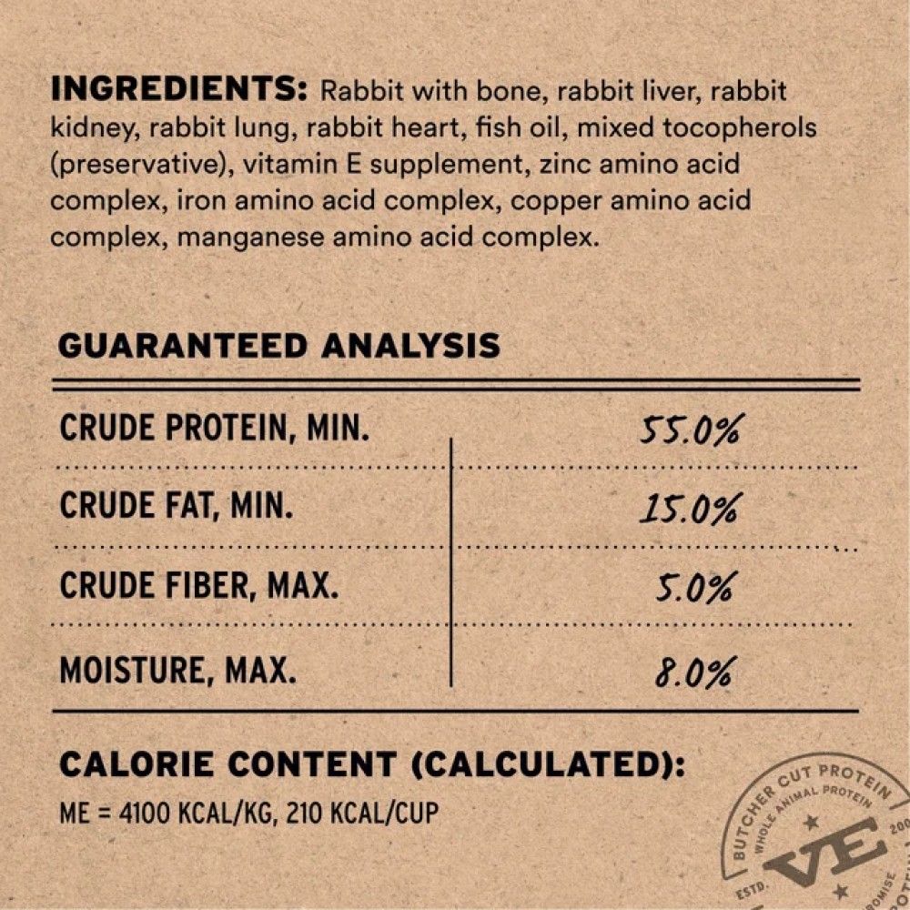 Vital Essentials, Freeze-Dried Raw Rabbit Entree Mini Nibs, 5.5 oz