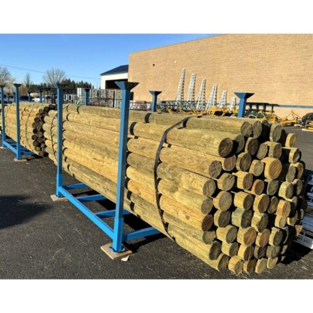 Blue Ribbon, 4" 8 ft Treated Blunt Wood Post