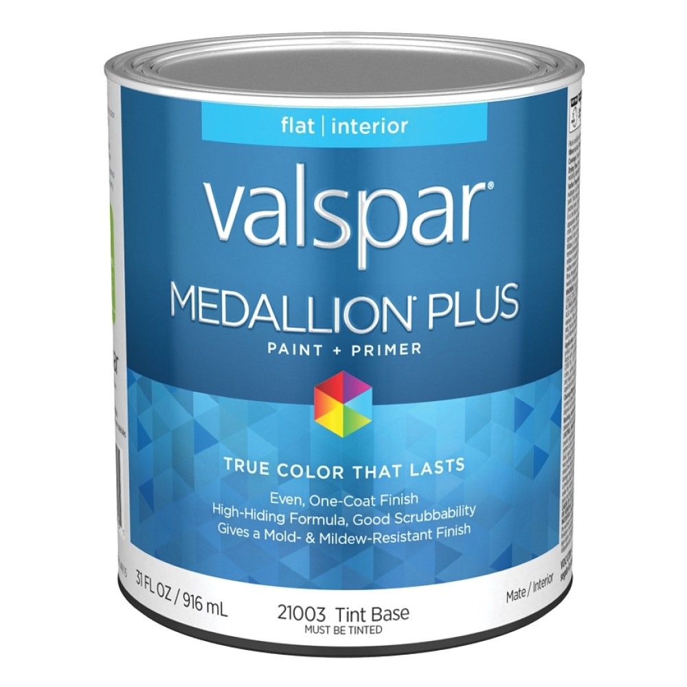 Valspar, Flat Tint Base Medallion Plus Interior Paint + Primer