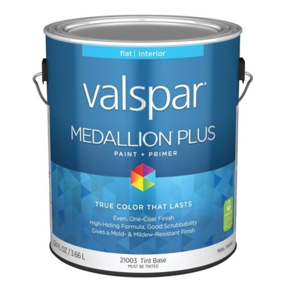Valspar, Flat Tint Base Medallion Plus Interior Paint + Primer