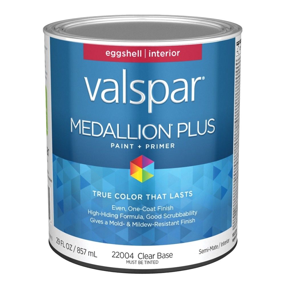 Valspar, Eggshell Clear Base Medallion Plus Interior Paint + Primer