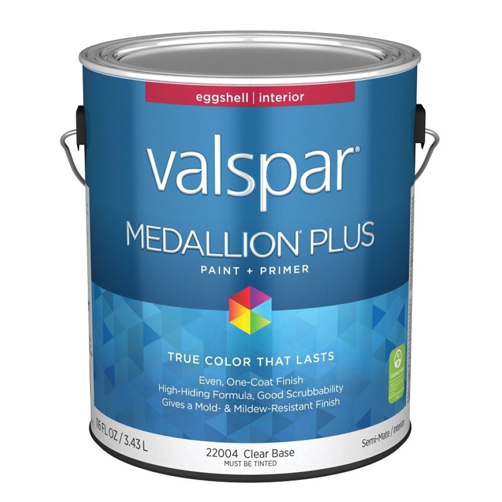 Valspar, Eggshell Clear Base Medallion Plus Interior Paint + Primer