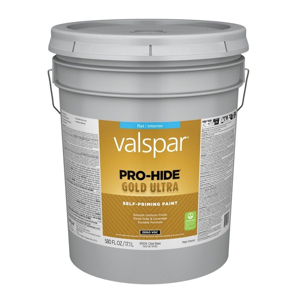 Valspar, Flat Clear Base Pro-Hide Gold Ultra Interior Self-Priming Paint
