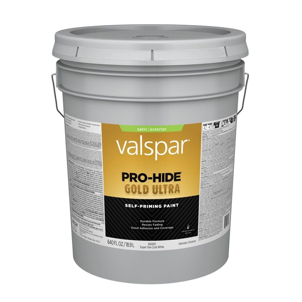 Valspar, Satin White Pro-Hide Gold Ultra Exterior Self-Priming Paint