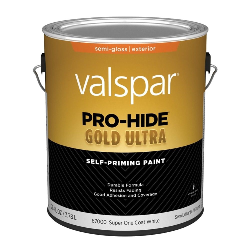 Valspar, Semi-Gloss White Pro-Hide Gold Ultra Exterior Self-Priming Paint