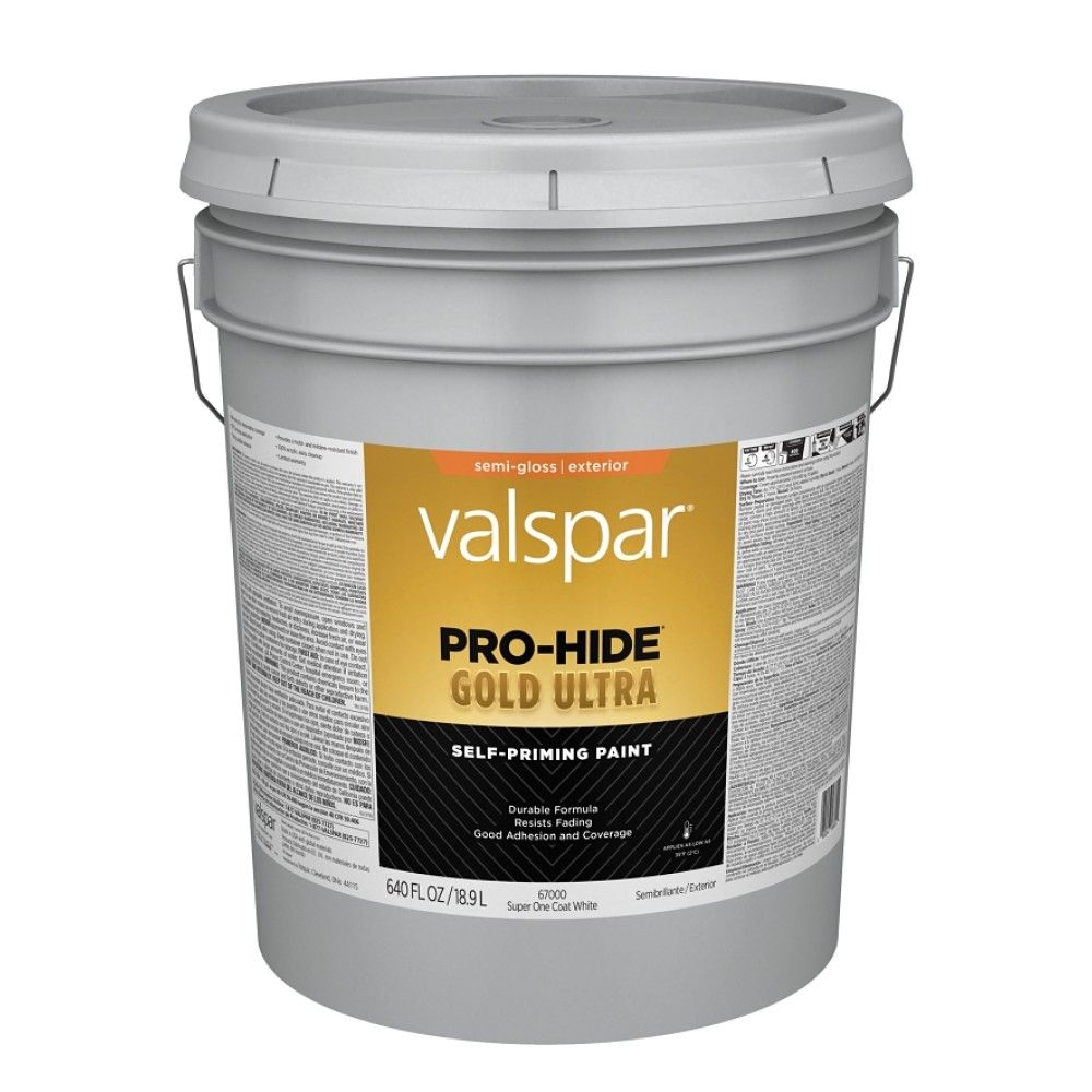 Valspar, Semi-Gloss White Pro-Hide Gold Ultra Exterior Self-Priming Paint