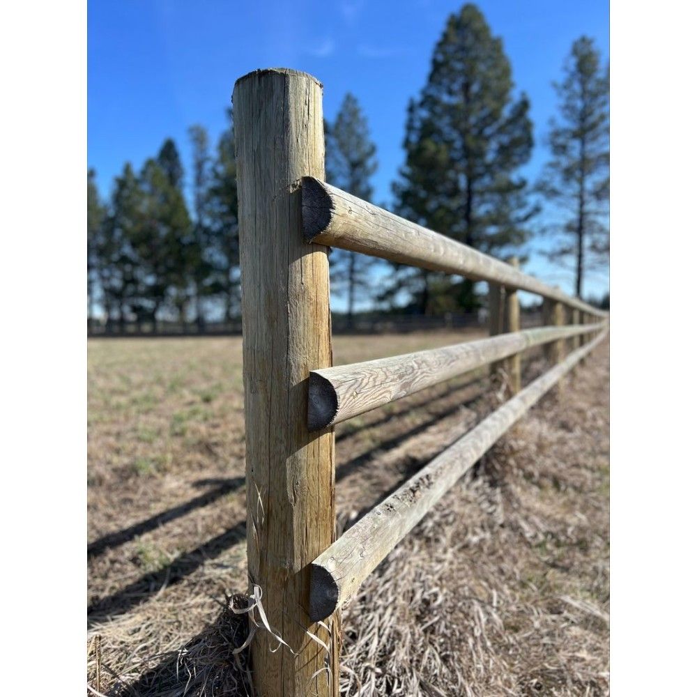 Blue Ribbon, 4" Half Round Fence Rail, 8.5 ft