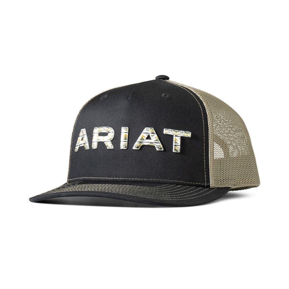 Ariat, Men's Black Pop Embroidery Cap