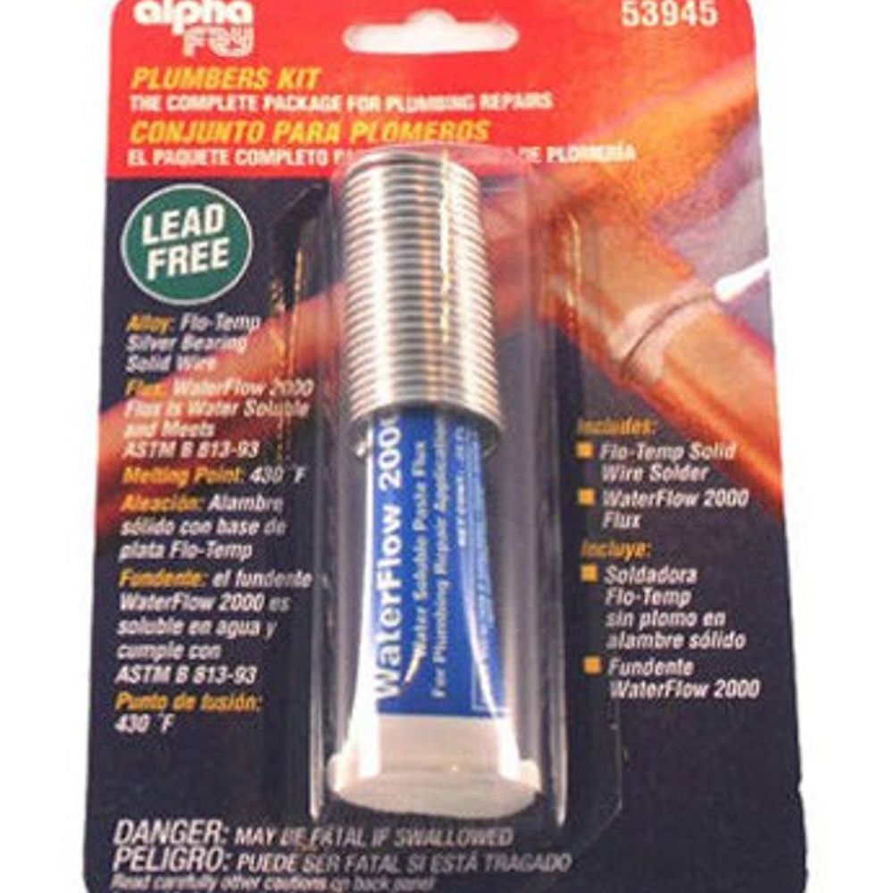 Alpha Metals Plumbing Solder, .062 Diameter, .75 oz.