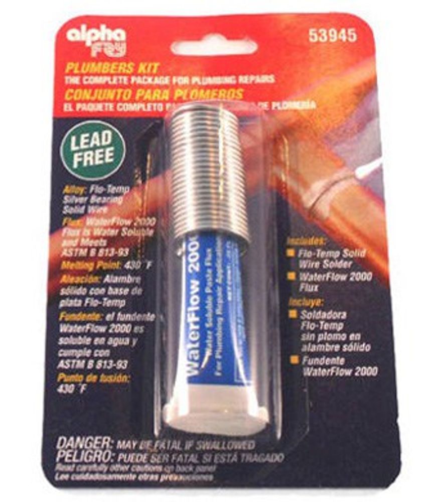 Alpha Metals Plumbing Solder, .062 Diameter, .75 oz.