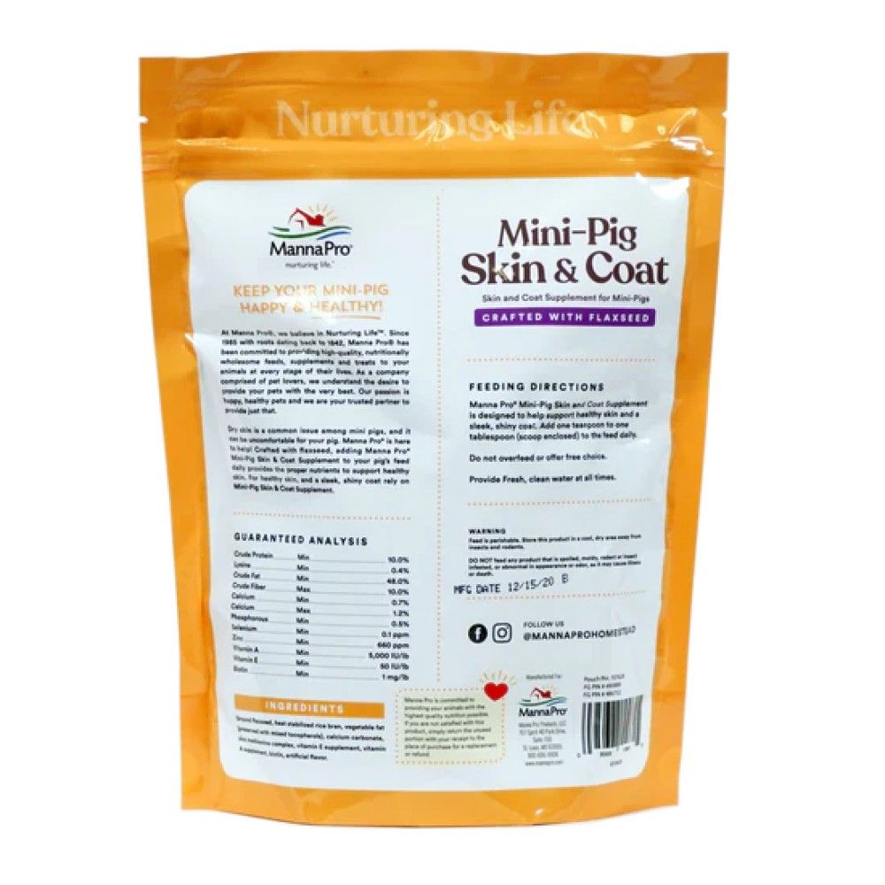 Manna Pro, Mini Pig Skin & Coat Supplement, 1 lb