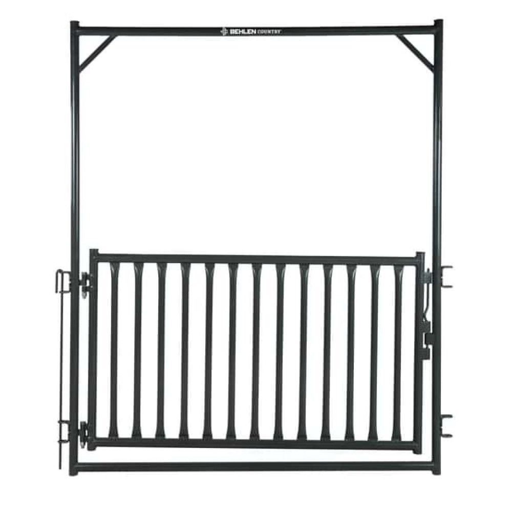 Behlen, 5' Gray Walk-Through Expo Elite Panel with Gate
