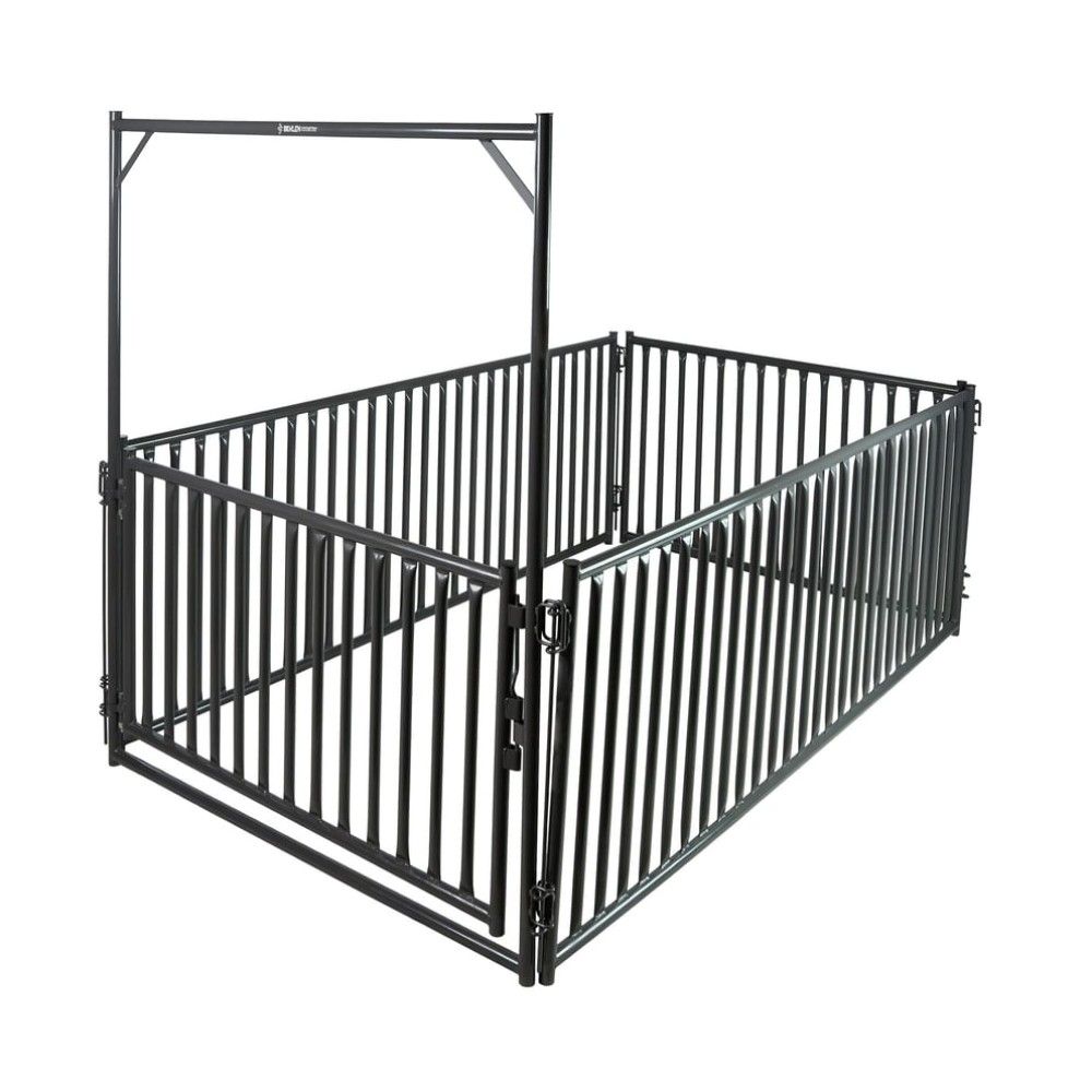 Behlen, 5' Gray Walk-Through Expo Elite Panel with Gate