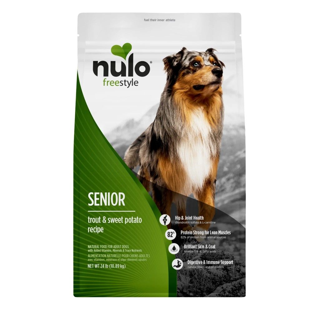 Nulo, Senior Freestyle High-Protein Kibble Trout & Sweet Potato Recipe