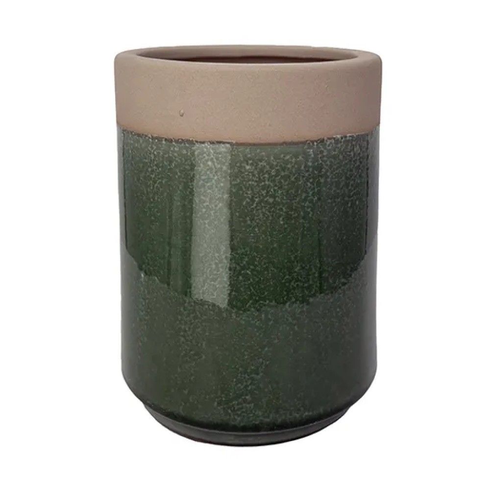 Border Concepts, Sandy Linen & Emerald Sausalito Planter