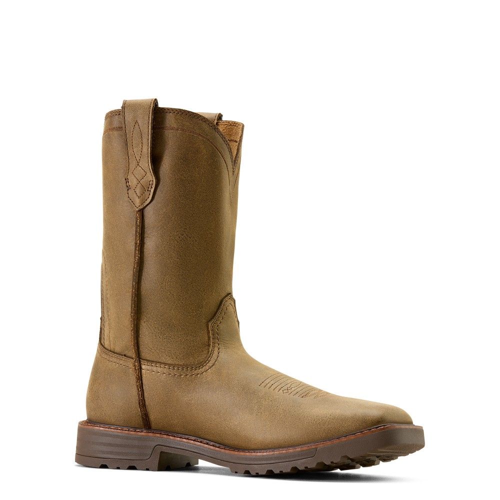 Ariat, Men's Brown Bomber Activator Wide Square Toe  Work Boot