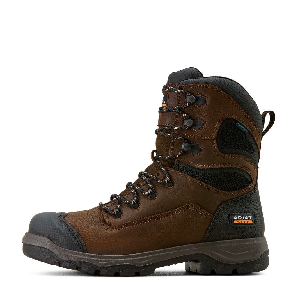 Ariat, Men's Rich Brown Turbo Duratread 8" Waterproof  Work Boot