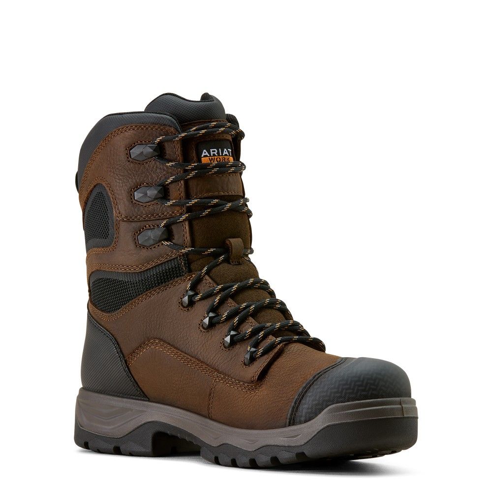 Ariat, Men's Rich Brown Turbo Duratread 8" Waterproof  Work Boot