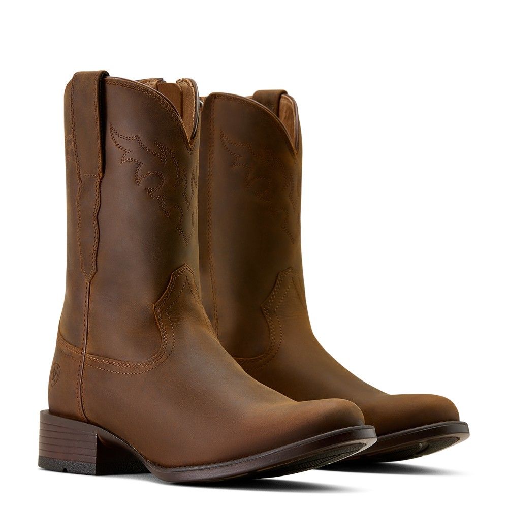 Ariat, Men's Distressed Brown Sonoro 10" Roper Western Boot