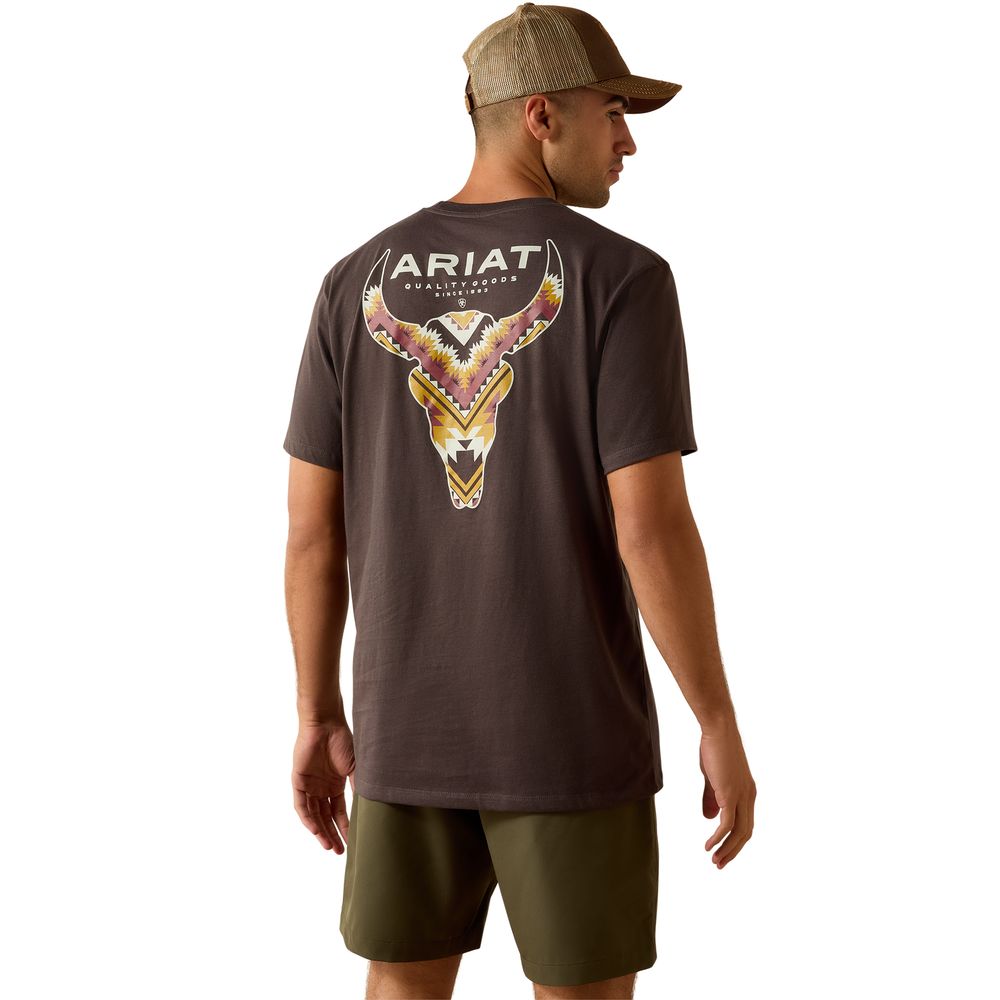 Ariat, Men's Vintage Black Ariat Southwest Longest Horn Classic Fit T-Shirt