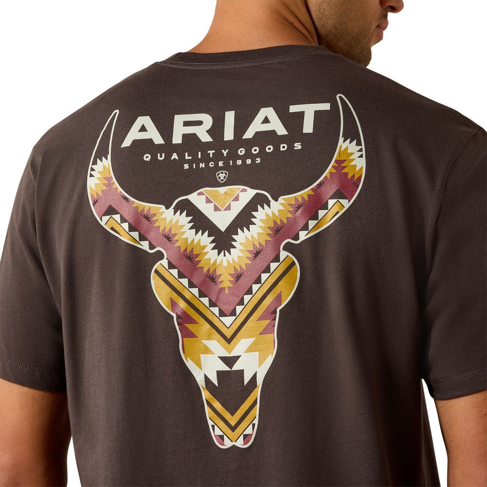 Ariat, Men's Vintage Black Ariat Southwest Longest Horn Classic Fit T-Shirt