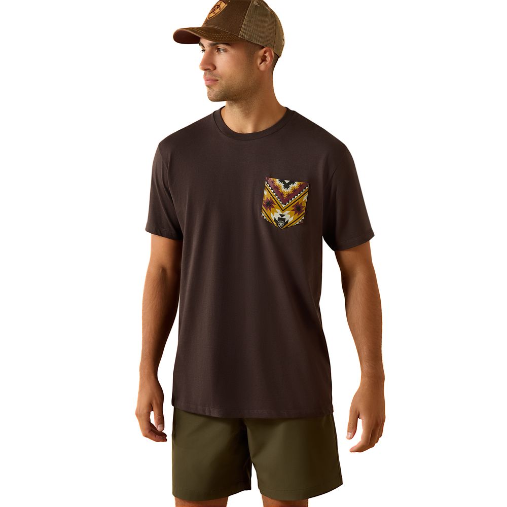 Ariat, Men's Vintage Black Ariat Southwest Longest Horn Classic Fit T-Shirt