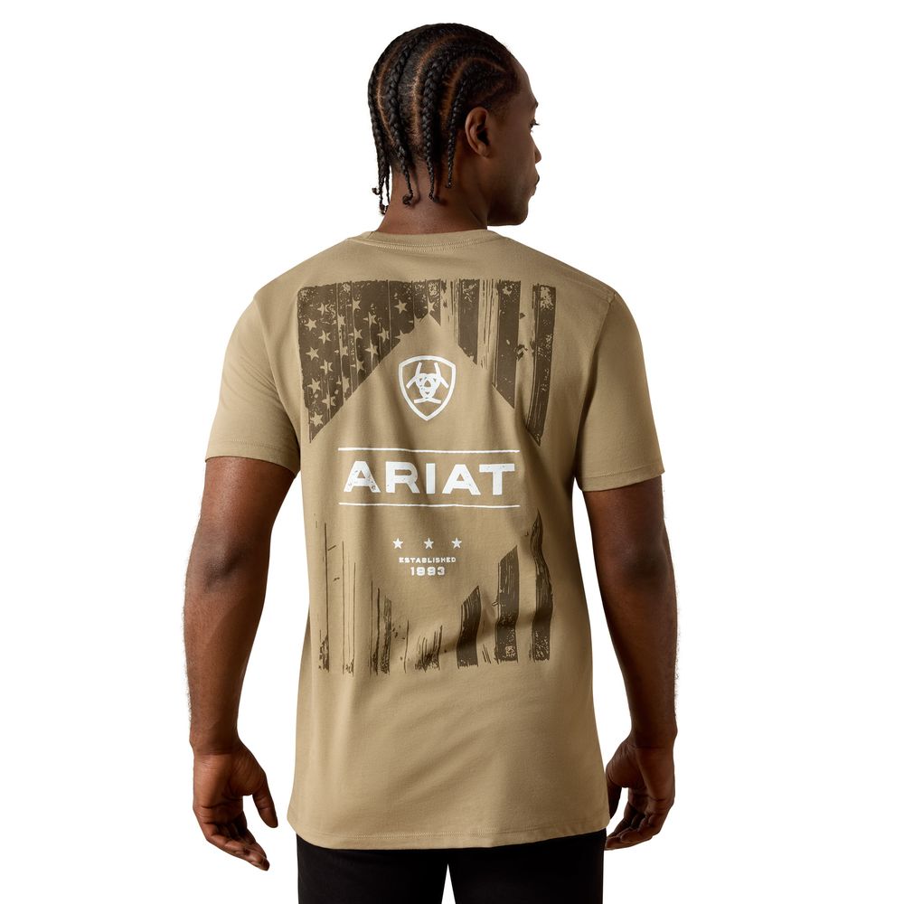 Ariat, Men's Fallen Rock Wooden Diamond Flag T-Shirt