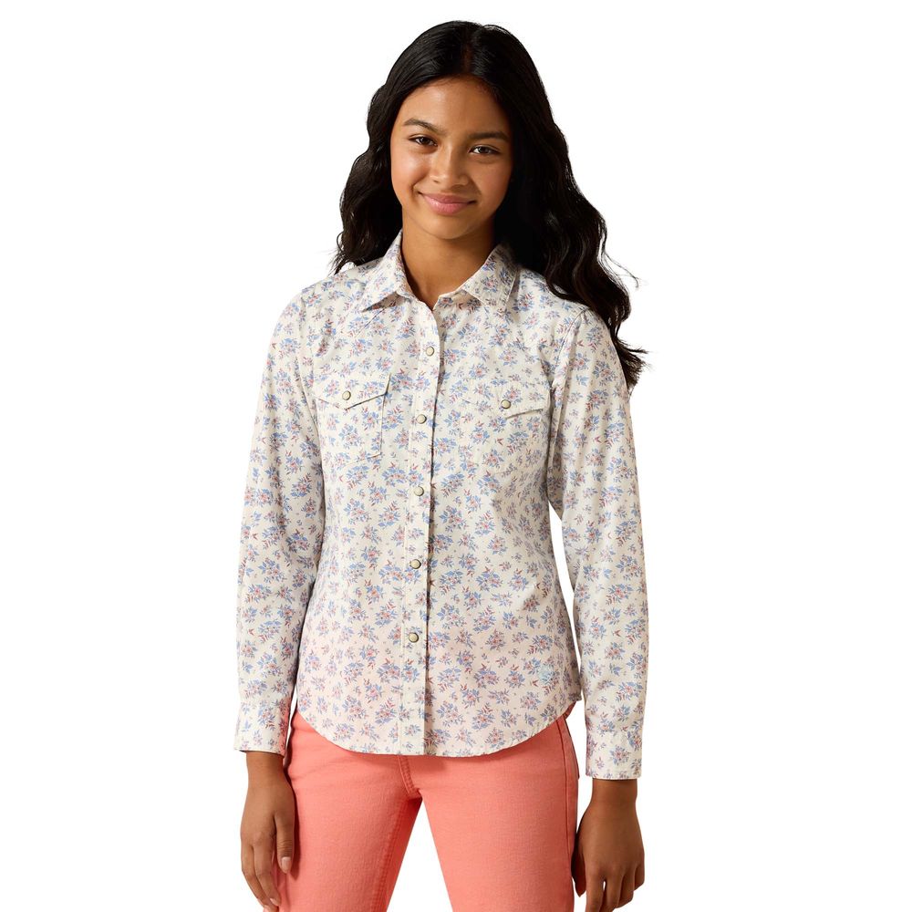 Ariat, Girl's Multi Color Floral Stardust Shirt